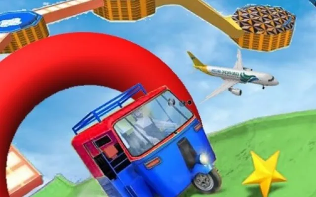 Tuk Tuk Speed Up Mega Ramp Stunt game thumbnail