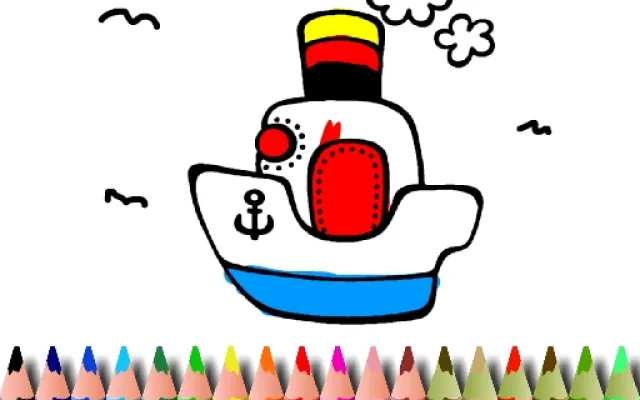 BTS Boat Coloring game thumbnail