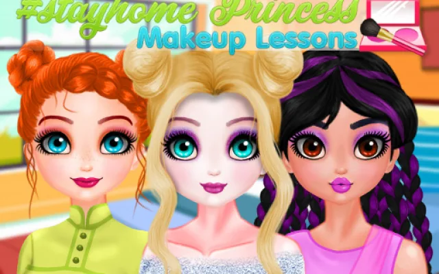 Stayhome Princess Makeup Lessons game thumbnail