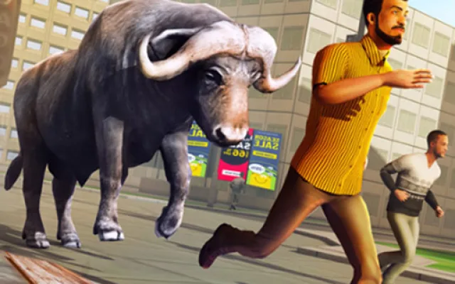Angry Bull Attack Wild Hunt Simulator game thumbnail