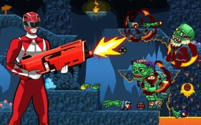 Idle Power Rangers Kill Zombies