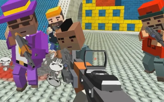 GunGame shooting warfare: blocky combat