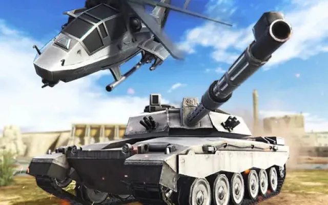 Strategy of war. Tanks and helicopters.