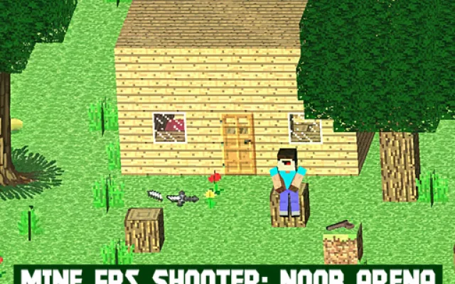 Mine FPS shooter: Noob Arena
