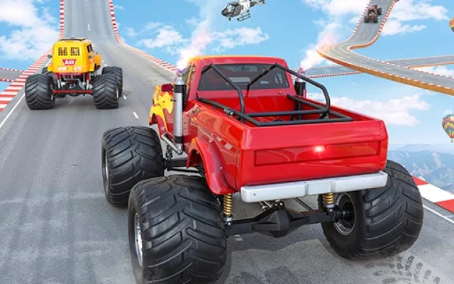 Mega Ramp Monster Truck Race