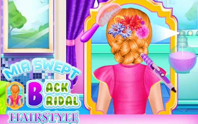 Mia Swept-Back Bridal Hairstyle