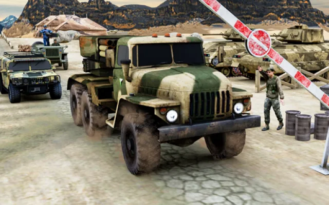 Army Machine Transporter Truck